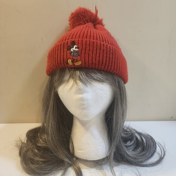 GAP Disney Collaboration Red Pom Pom Beani Hat Size M/XG - Picture 3 of 6